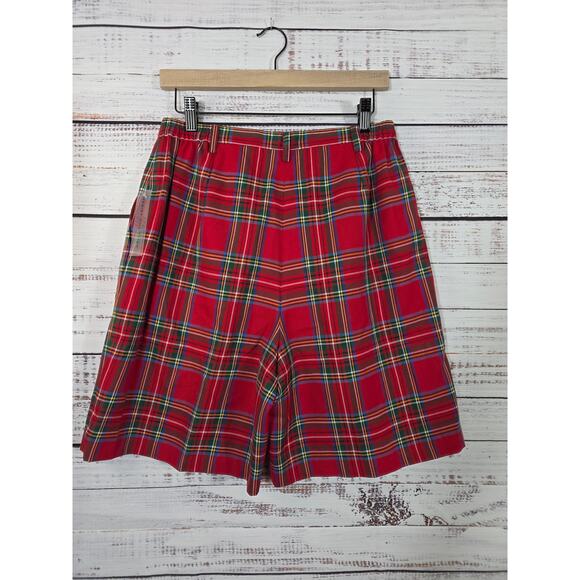 VTG Marisa Christina red plaid short size 12 women's NWT - Picture 2 of 7
